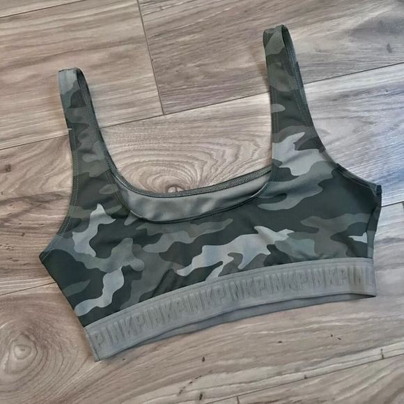 PINK VICTORIA’S SECRET | Ultimate Scoop Athletic Sports Bra Camo | Small - Picture 4 of 5